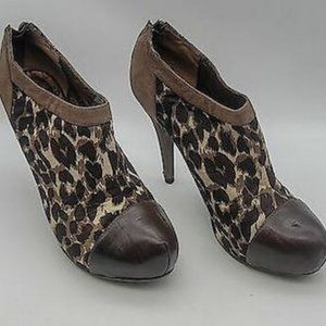 Dollhouse Womens Platform Stiletto Heel Booties AW7 Black/Brown Size US:8.5